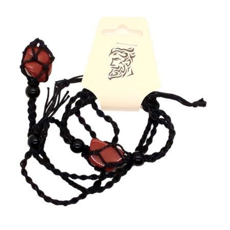 Red Stones Necklace & Bracelet bracelet-necklace-string_011