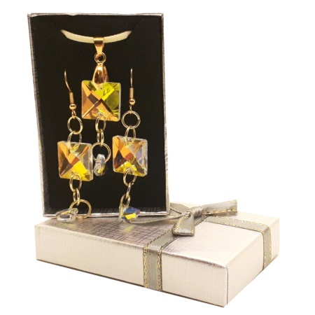 Crystal Pendant & Earrings - Silver Box crystal-pendant-earrings-silver-box
