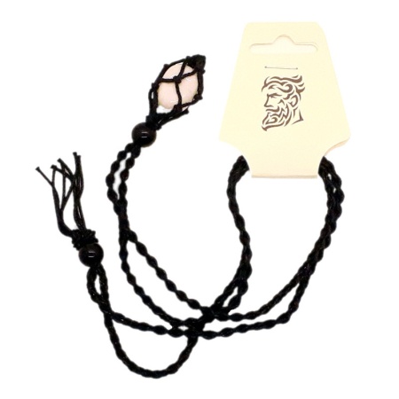 Black String Necklace and White Stone string-necklace-stone_001