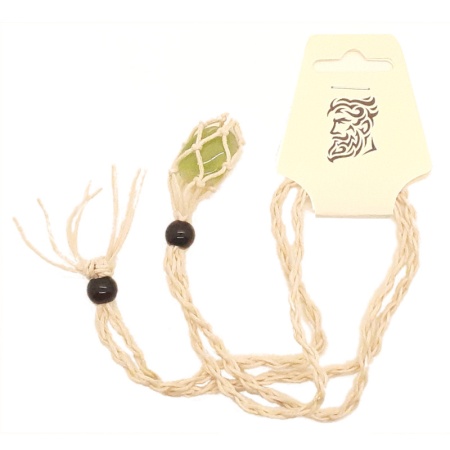 Ivory String Necklace and Light Green Stone string-necklace-stone_007