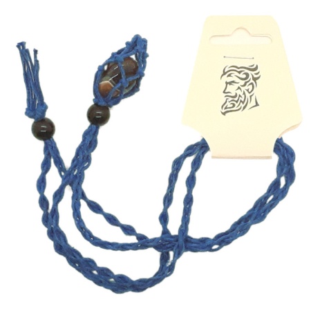 Blue String Necklace and Brown Stone string-necklace-stone_020_1315660727